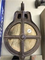 Pulley With Wooden Wheel