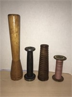 4 Various Vintage Spools