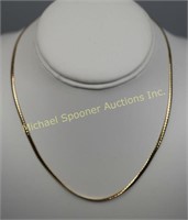 10K FLAT SNAKE CHAIN NECKLACE