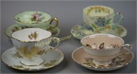 TWELVE CHINA CUPS AND SAUCERS