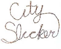 Barbwire Hand Crafted "city Slicker" Lettering