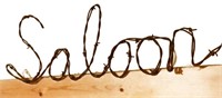 Barbwire Hand Crafted "saloon" Lettering Decor