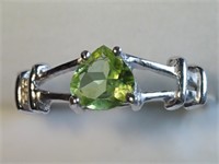 $100. S/Silver Peridot Ring