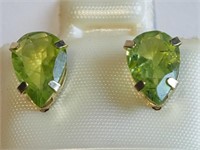 $200. 14KT Peridot Stud Earrings