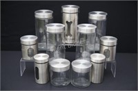 Stainless & Glass Canisters - Various Sizes