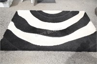 Black & White Plush Area Rug