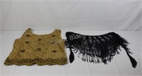 Beaded Sequin Top & Black Shawl