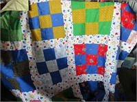 Handmade quilt in great shape; machine sewn