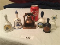 (6) Vintage Collectable Souvenir Bells