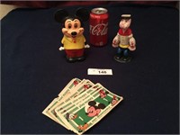 Mickey Mouse & Popeye Cast Iron Bank