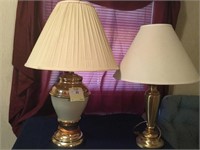 (2) Brass lamps
