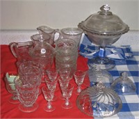 Group of Assorted Pattern Glass