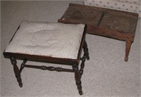 Antique Bench, and Slaw Cutter