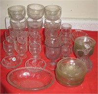 Collection of Assorted Pattern Glass