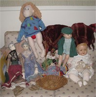 Group of Antique, Vintage Dolls