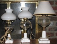 Three Antique Table Lamps