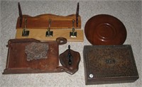 Group of Antique Wood Accessories