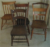 Group of Five Antique Side Chairs