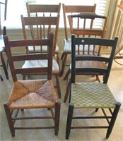Group of Six Antique Side Chairs