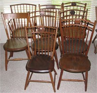 Group of Eight Antique Side Chairs