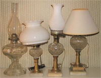 Group of Four Antique Table Lamps