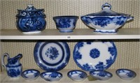 Lot of Flow Blue Porcelain