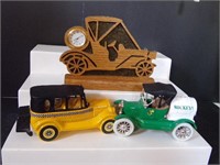Avon Cars & Wood Car Clock