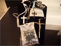 Large Cross, and Misc. Rosaries & Guardian Angel p