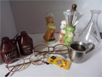 Eye glasses, Ceramic items & more