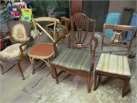 Group of 4 damaged chairs