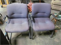 Heavy duty office chairs, water stains, 2 x $