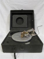 Wind up portable record player, see description