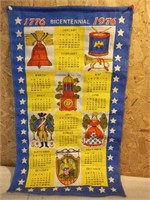 Vintage BiCentennial Cloth Calendar
