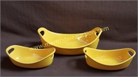 (3) Rachael Ray Sunflower Yellow Ceramic Dishes