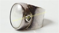 Sterling Silver Mother Of Pearl Ring, Size 7