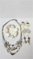 Cold water Creek Graduated Necklace, Earrings,