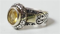 Sterling Silver Citrine - Marked with Heart