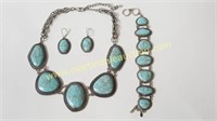 Premier Design Faux Turquoise Jewelry Set -