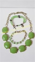 Premier Design Faux Green Onyx Jewelry Set -