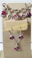 Brighton Charm Bracelet Set -CZ Pink Ladybug