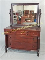 Antique Mahogany Dresser w Mirror