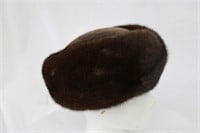 Natural Beaver and leather hat size 23" Retail