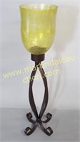Glass Metal Art Candle Stand - XL, 38 Inches