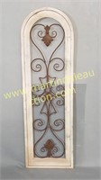 4 Foot Wooden Framed Metal Art Decor