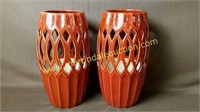 2) Red Glazed Vases