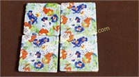 (4) Tommy Bahama Ceramic Coasters - Flower