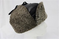 Shearling Leather hat size 22.5" Retail $130.00