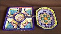 Talavera Pottery Snack Serving Trays, Display