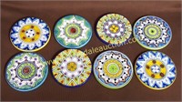 8) Talavera Style Pottery Coasters