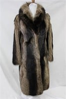 Used Raccoon full length coat size small Retail